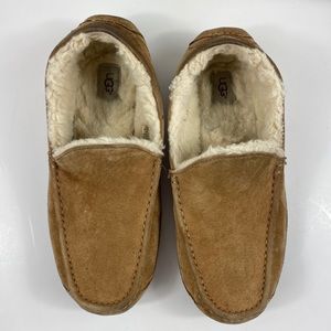 UGG Men’s Ascot Suede Chestnut Slippers  Size 12
